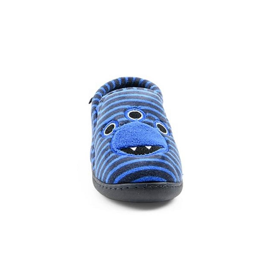 isotoner Pantoufles Monstre Rayées  