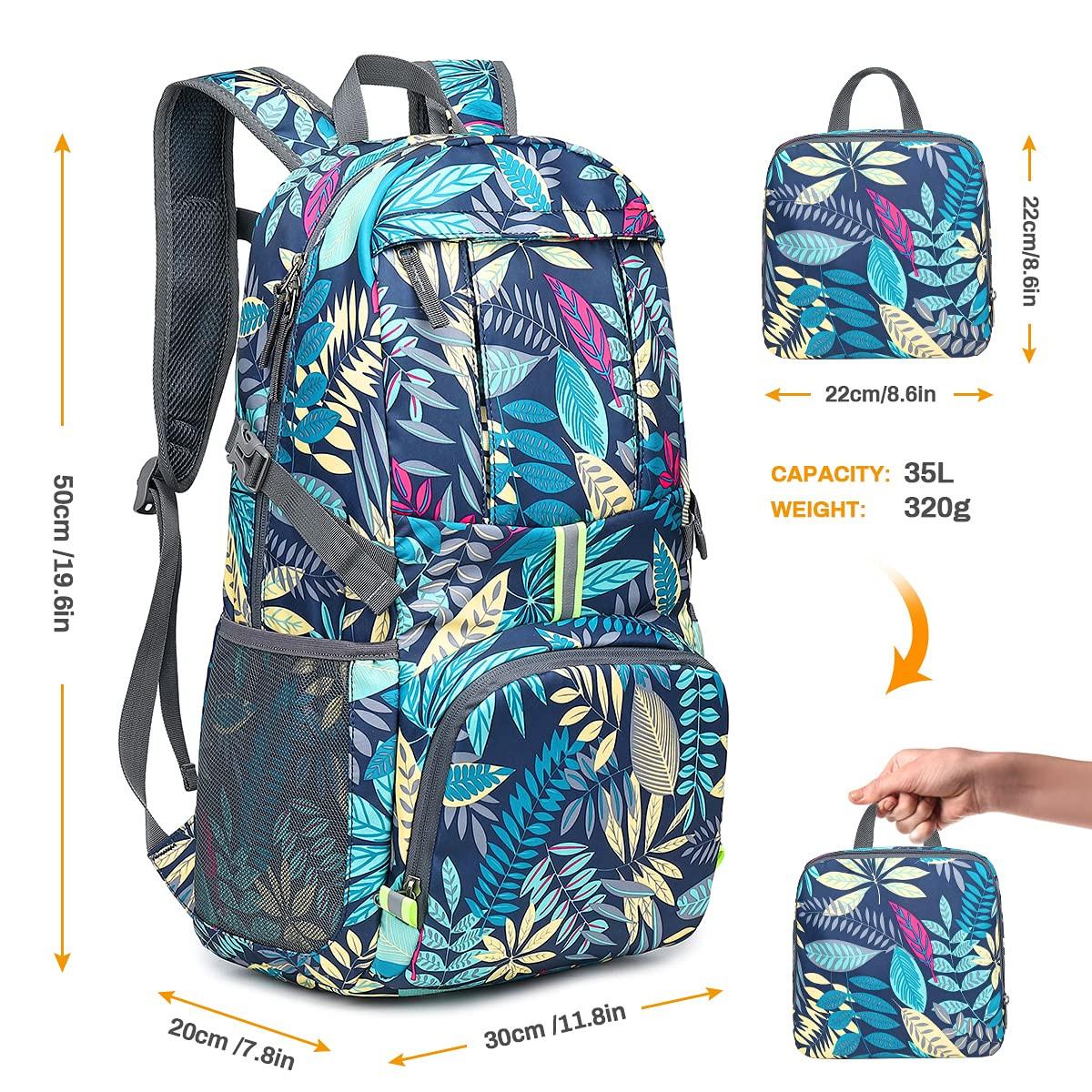 Only-bags.store Zaino Pieghevole Ultraleggero Impermeabile Trekking Design Riflettente  