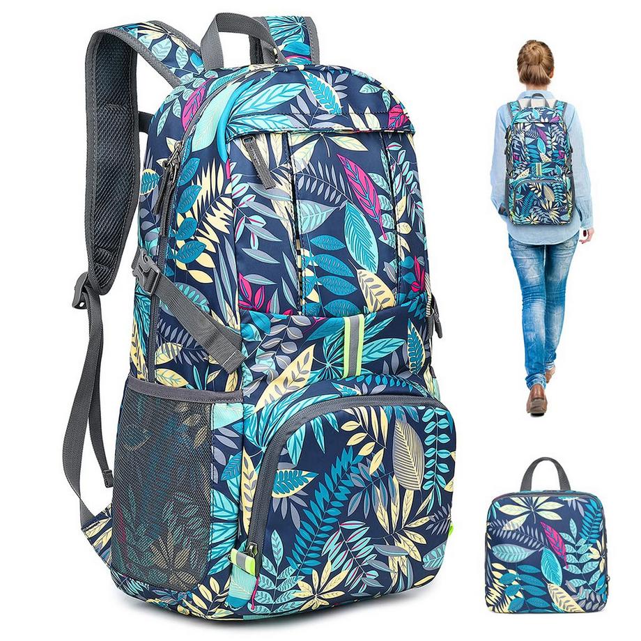 Sac à dos Compressible Sac à Dos Pliable Ultraléger Sac à dos de Randonnée Étanche Sac à Dos de Randonnée de Conception Réfléchissante Sûre