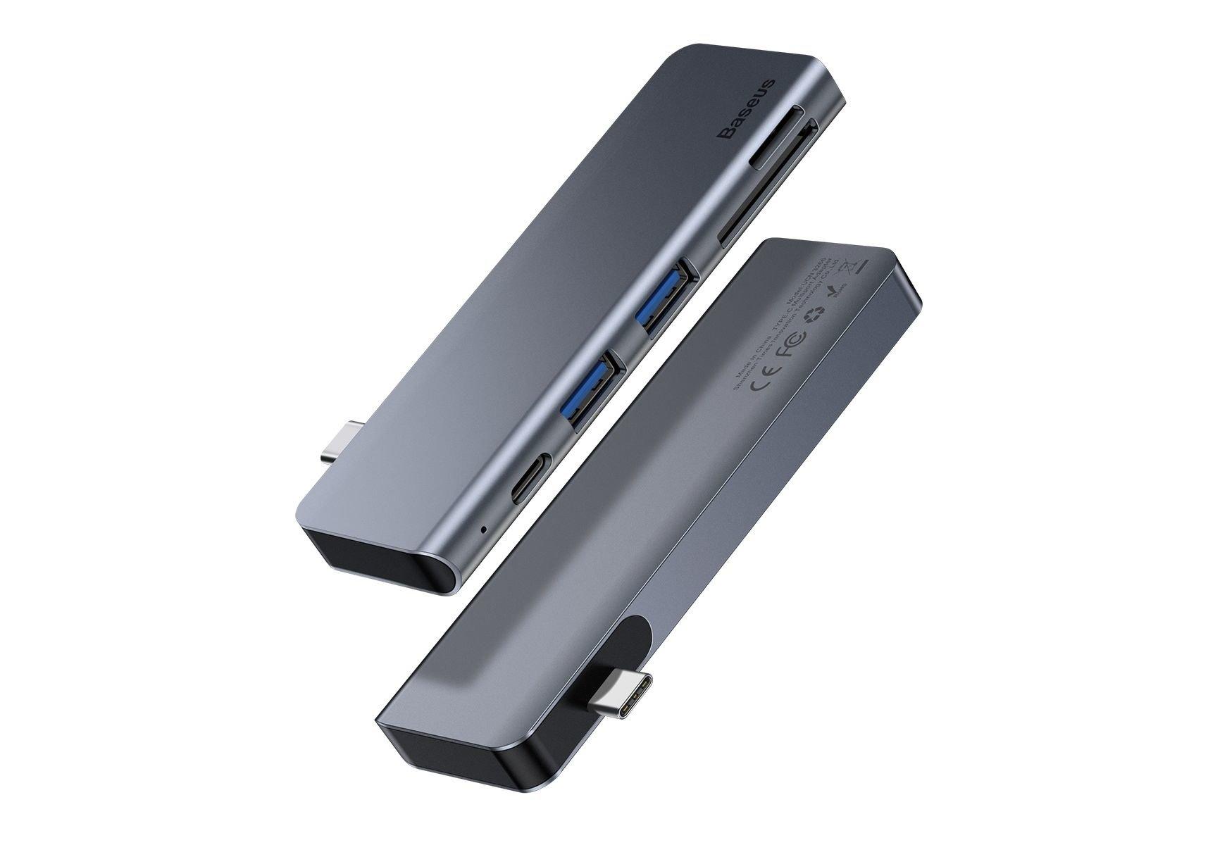 Baseus  CAHUB-K0G Notebook-Dockingstation & Portreplikator USB 3.2 Gen 1 (3.1 Gen 1) Type-C Grau 