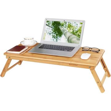 Support pour ordinateur portable Table d'ordinateur portable pliable Bambou
