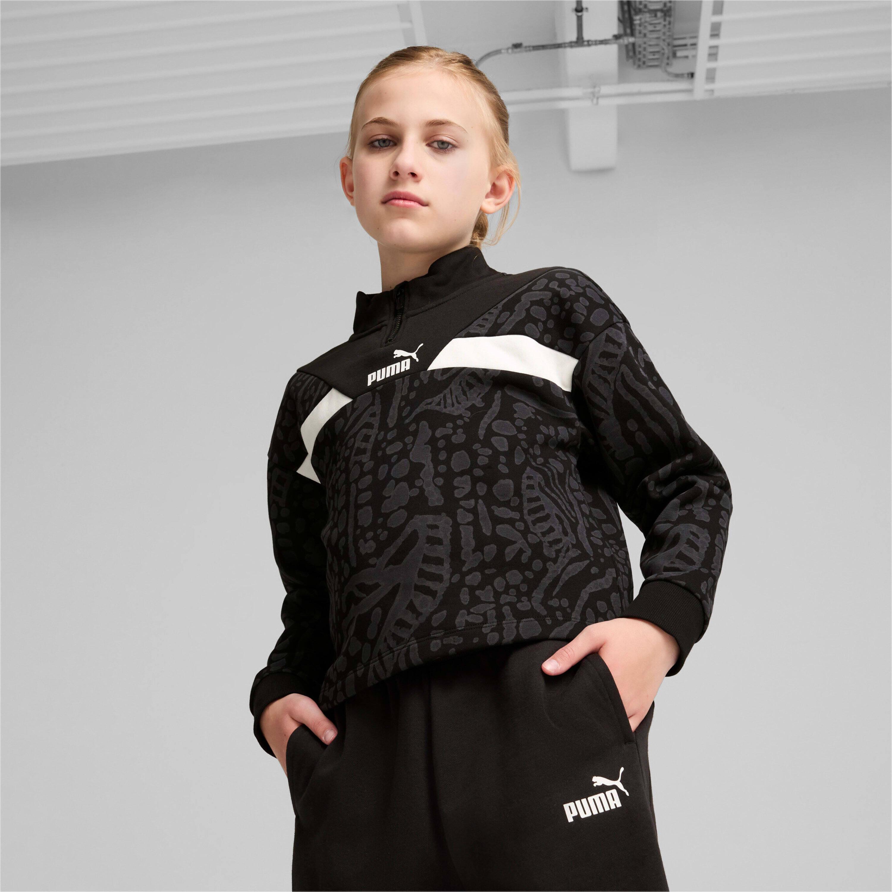 PUMA  sweatshirt à capuche fille power hypernatural aop 