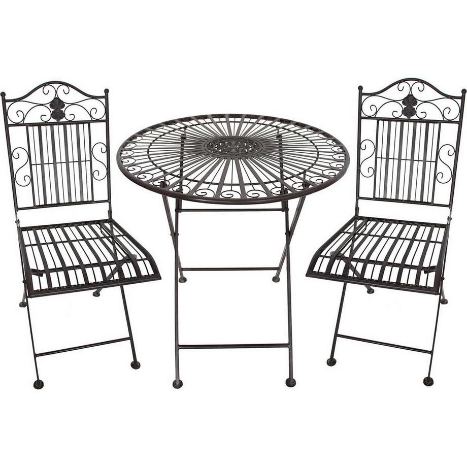 mutoni Balkon-Set Mangan Stahlbraun  