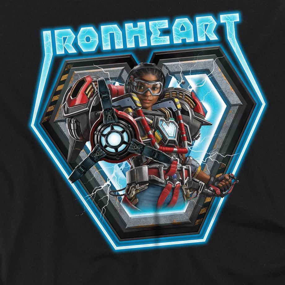 Black Panther Ironheart Grafikdruck Langarm T-Shirt  