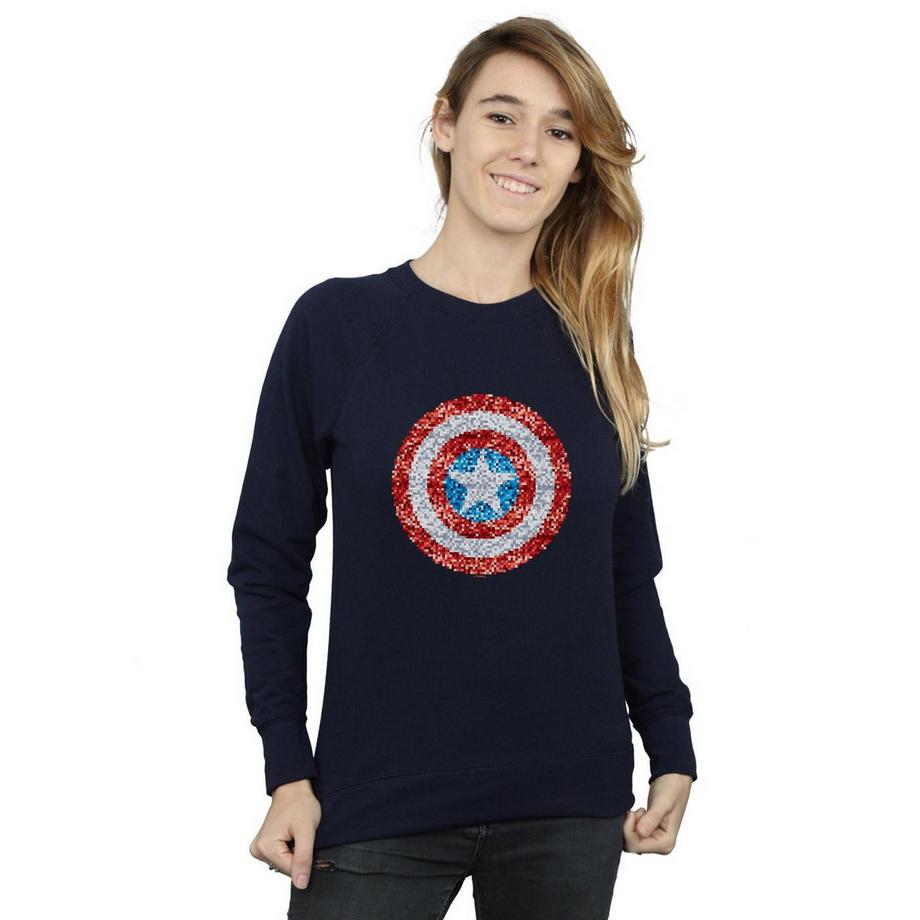 MARVEL Captain America Felpa Scudo Paillettes  