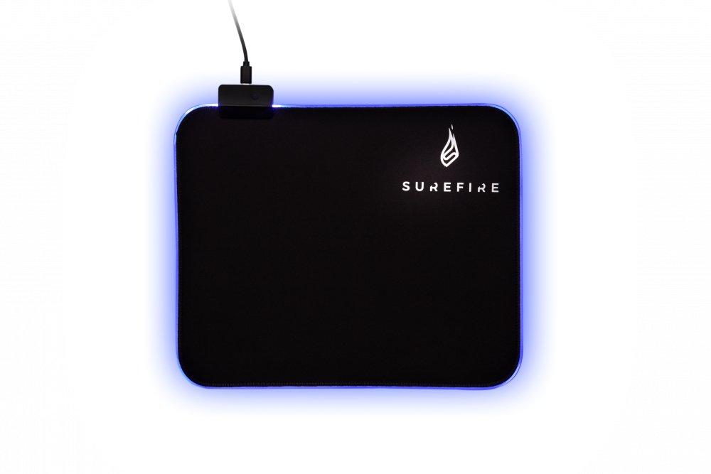 Surefire Gaming  Silent Flight RGB-320 Tappetino per mouse per gioco da computer Nero 
