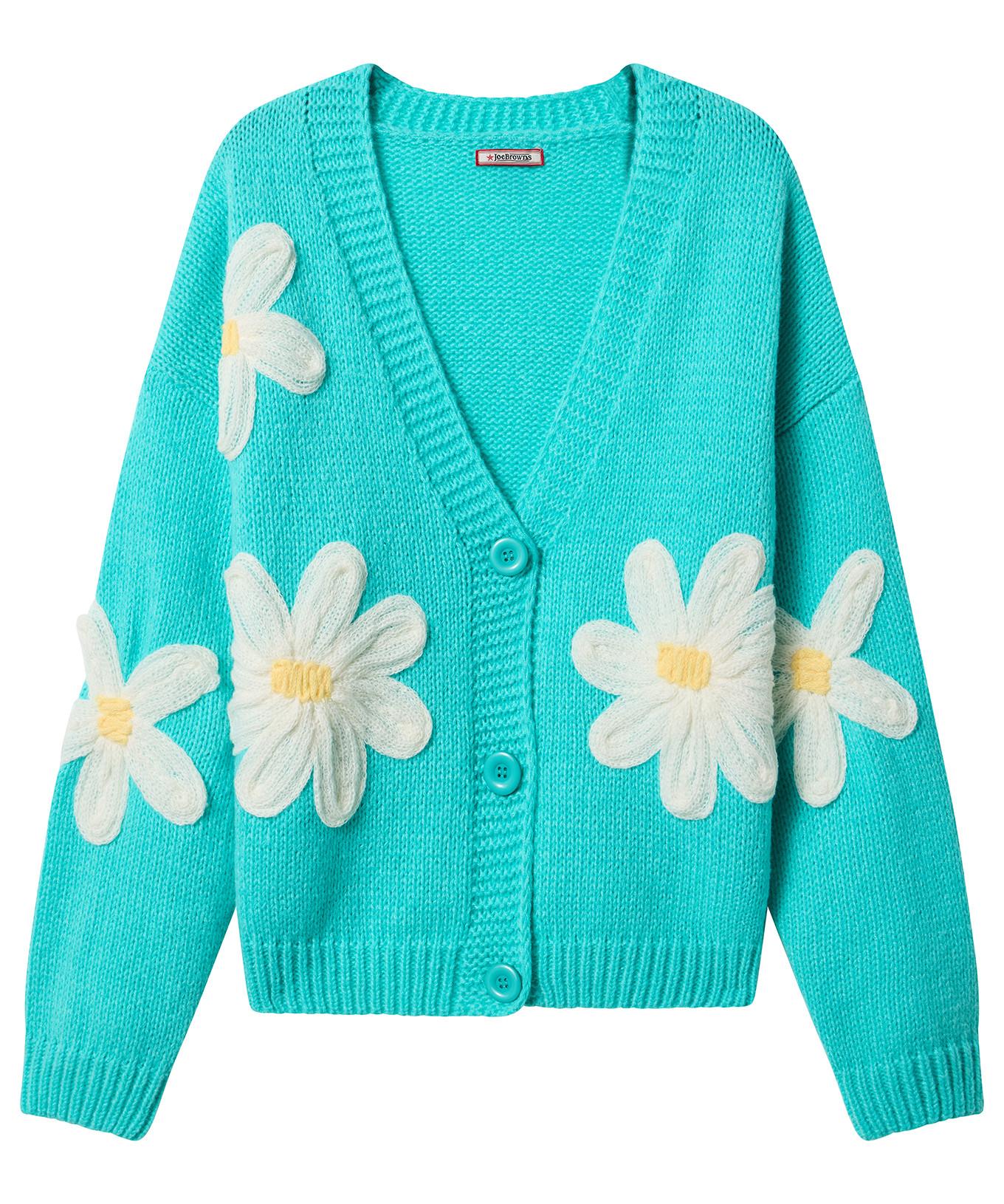 Joe Browns Übergroße Strickjacke mit Blumenmuster  