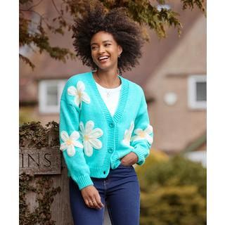 Joe Browns Übergroße Strickjacke mit Blumenmuster  