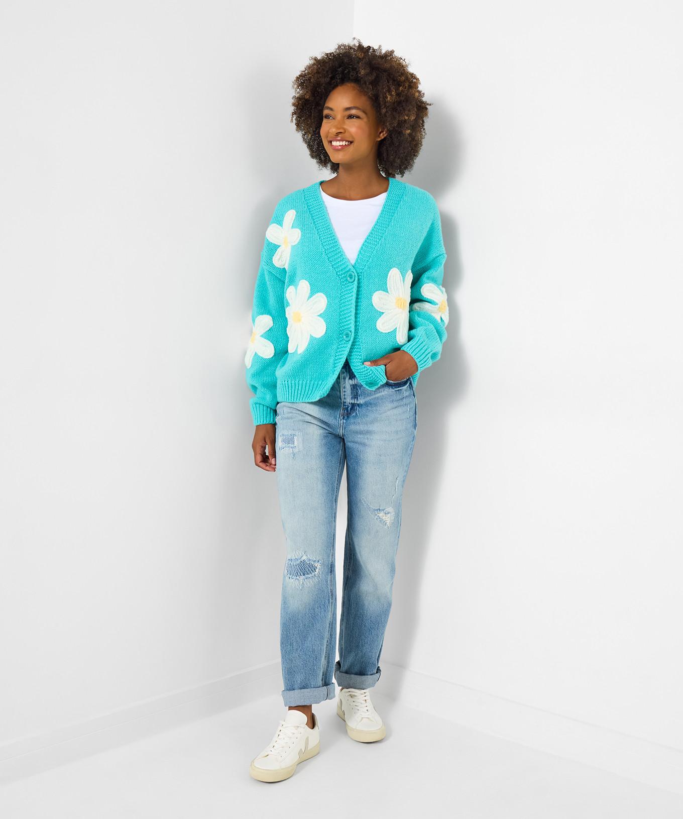 Joe Browns Übergroße Strickjacke mit Blumenmuster  