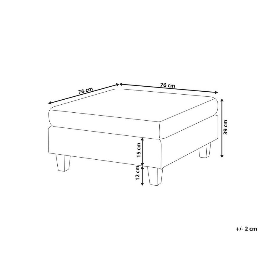 Beliani Ottomane aus Stoff  UNSTAD  