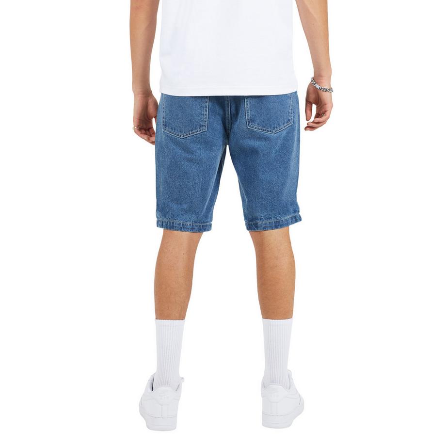 Brave Soul Shorts en Denim Lavé avec Ourlet Replié  