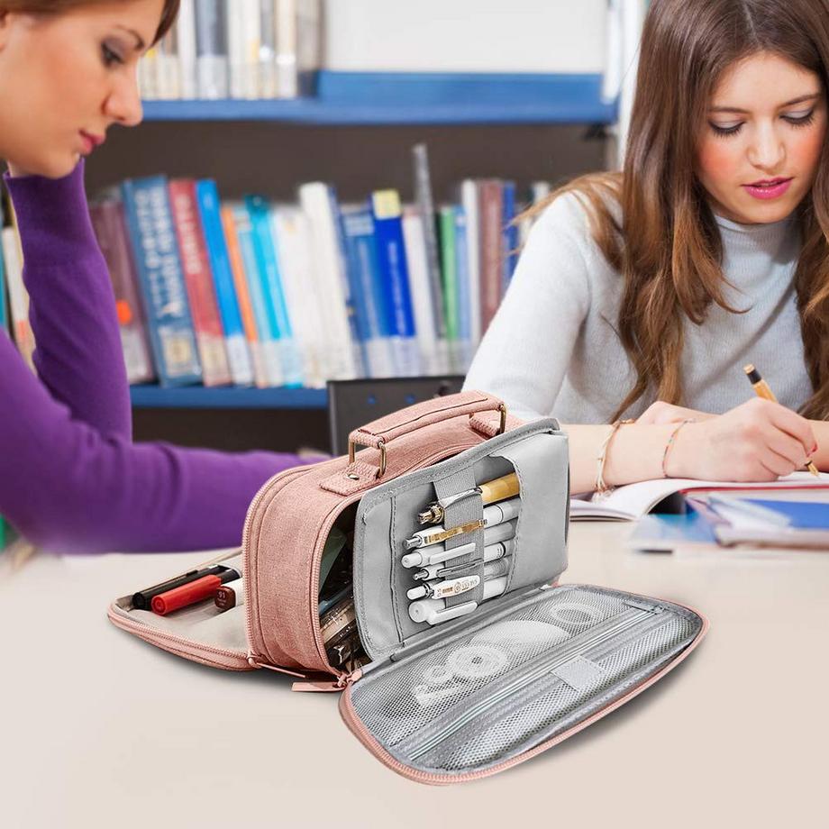 Only-bags.store  Federmäppchen Vintage-Federmäppchen Großes Segeltuch-Federmäppchen 