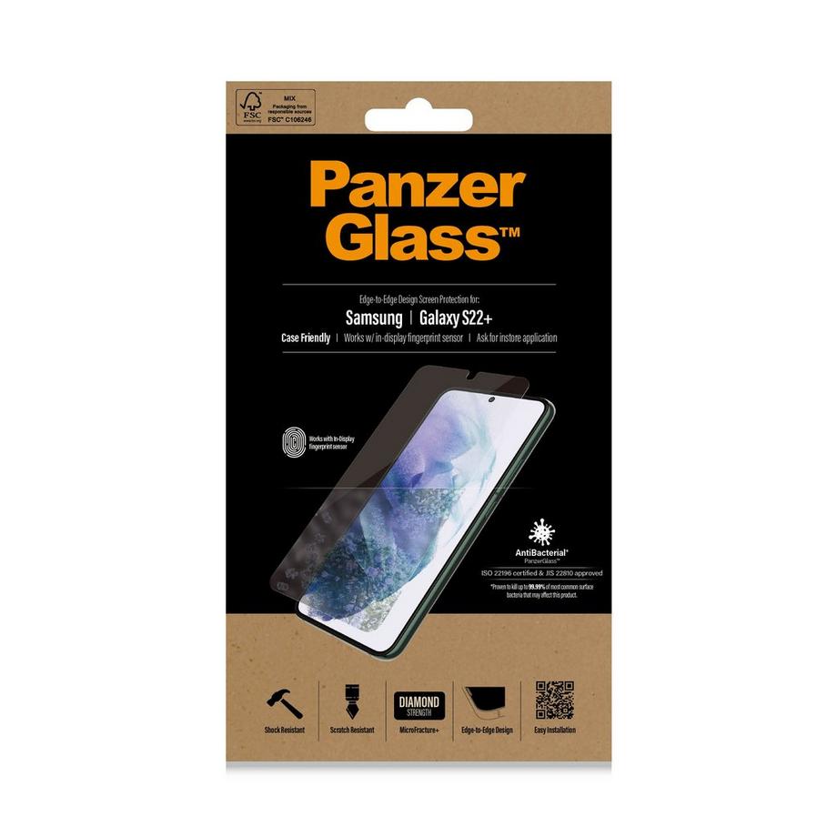 PanzerGlass  PANZERGLASS DISPLAYSCHUTZ CASE FRIENDLY FINGERPRINT GALAXY S22+ 