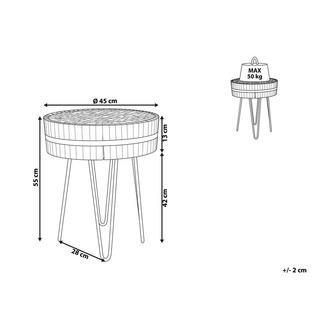 Beliani Table d'appoint en Teck Industriel TAKU  