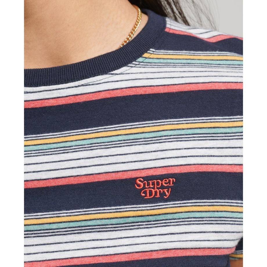 Superdry Gestreiftes Vintage Cropped T-Shirt  