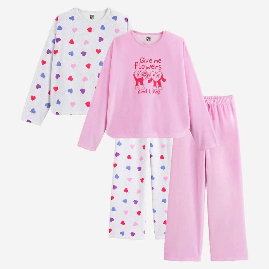Lot de 2 pyjamas en velours