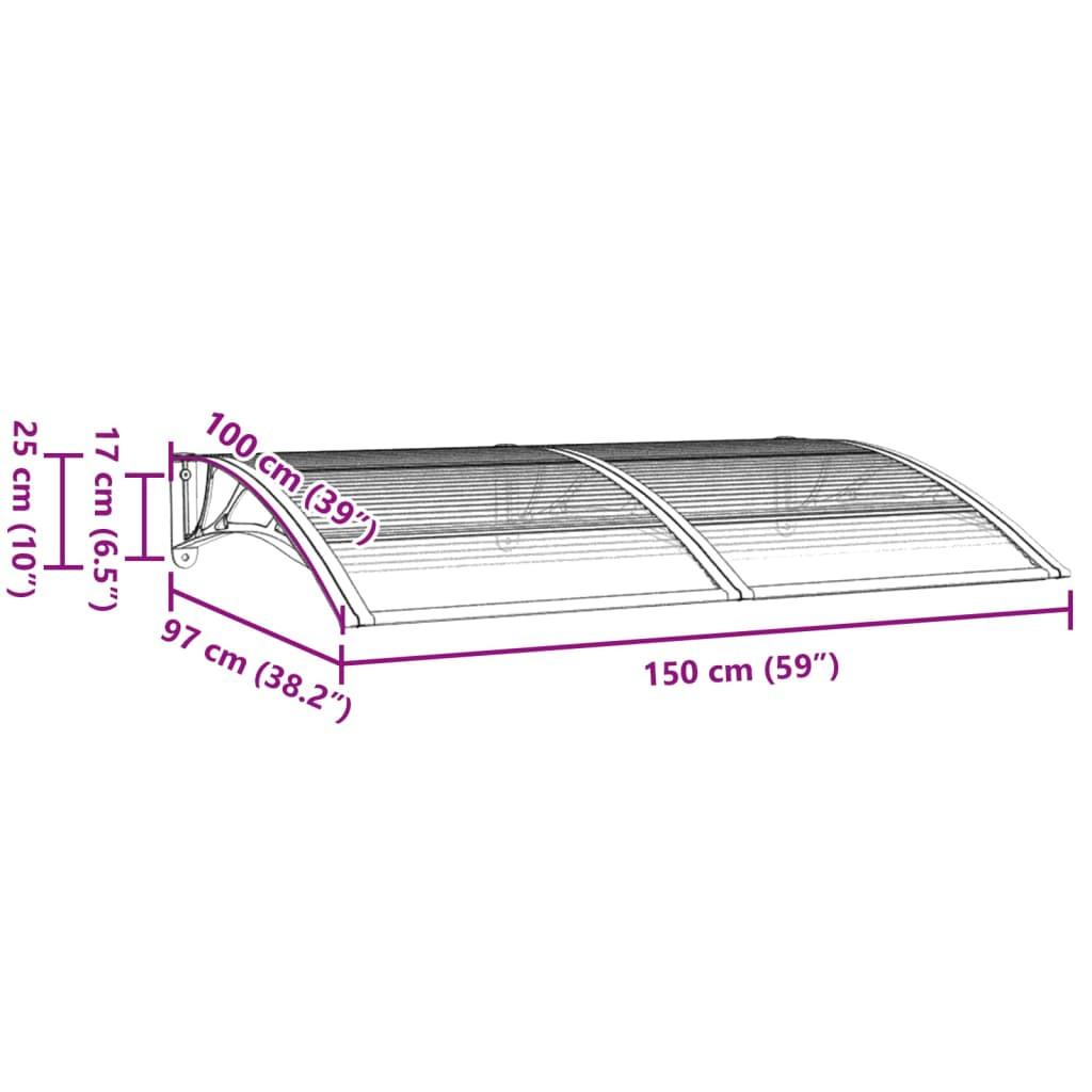 VidaXL Türvordach polycarbonat  