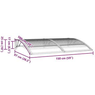 VidaXL Türvordach polycarbonat  