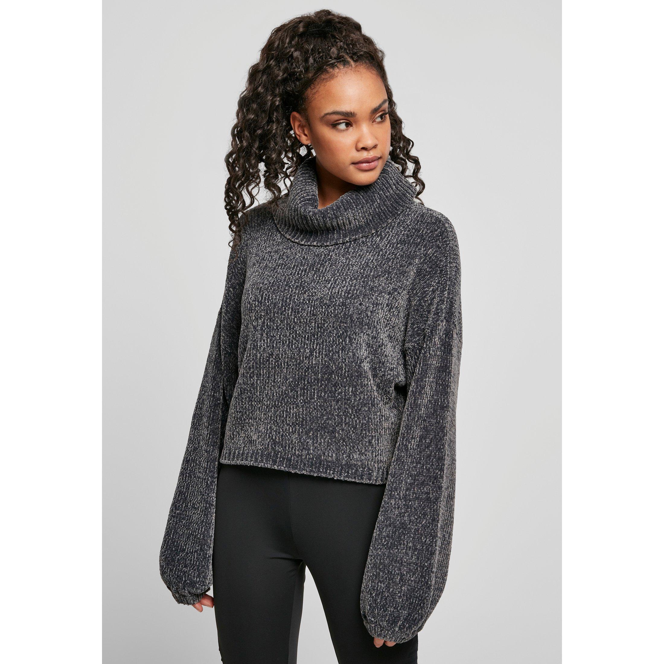 URBAN CLASSICS  sweatshirt col roulé grandes tailles chenille 