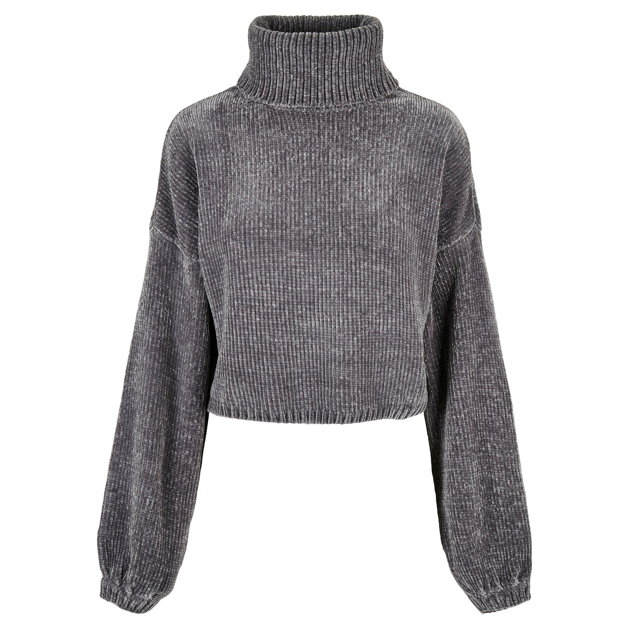 URBAN CLASSICS  sweatshirt col roulé grandes tailles chenille 