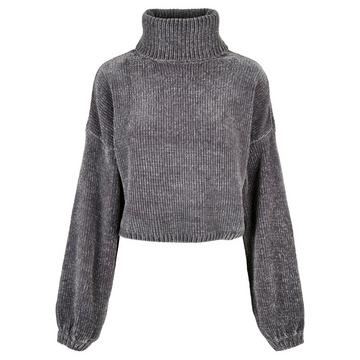 sweatshirt col roulé grandes tailles chenille