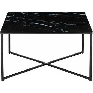 Table basse marbre noir 80x80