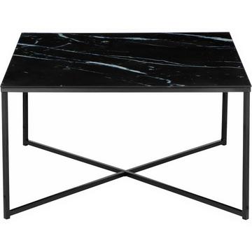 Table basse marbre noir 80x80