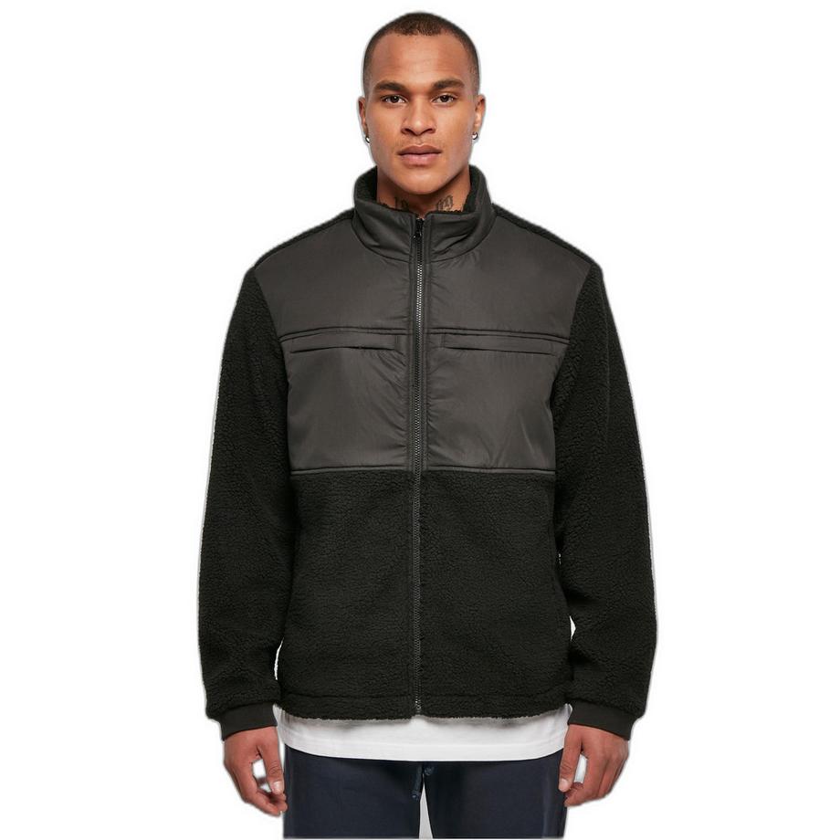 URBAN CLASSICS Sherpa Fleece Patched Jacke  