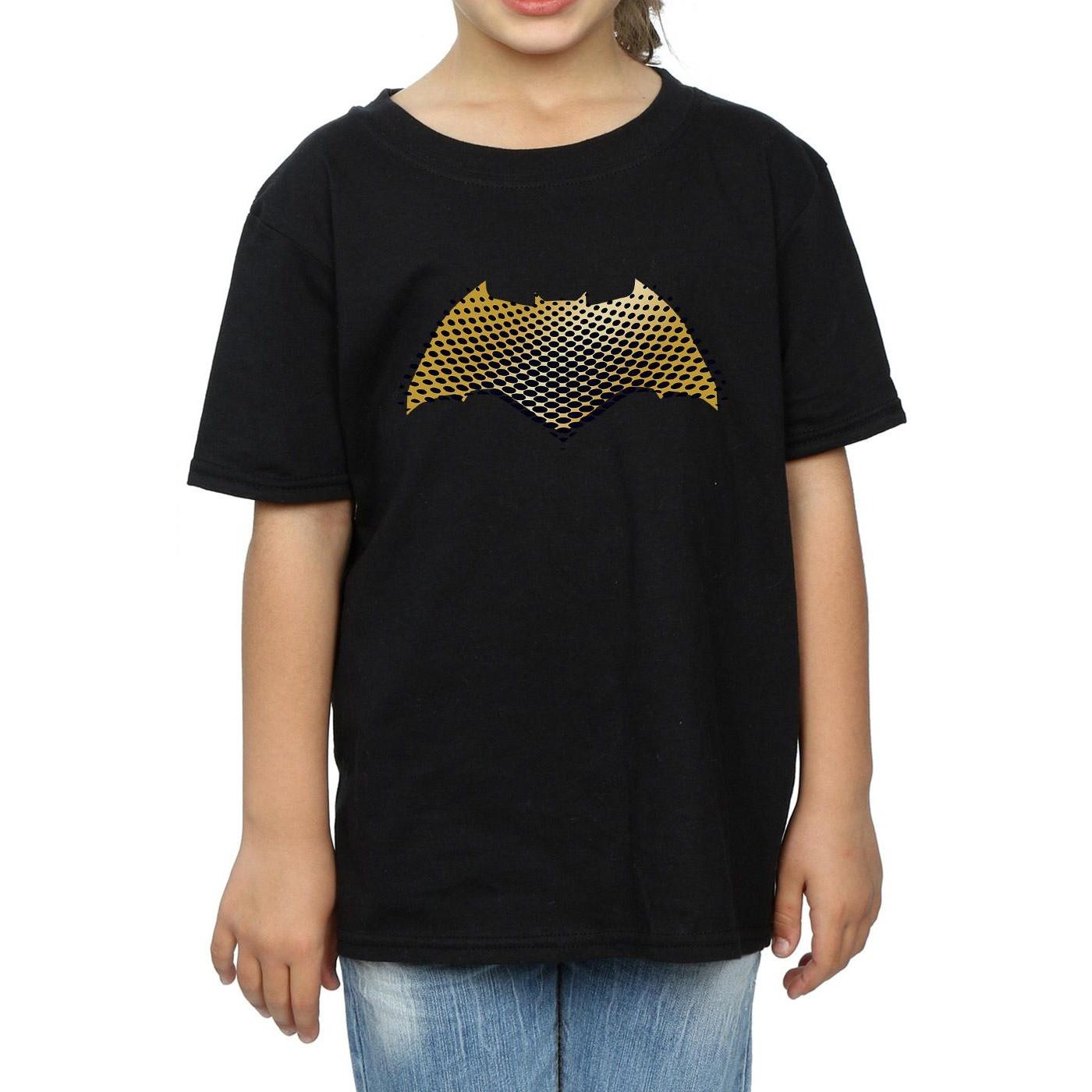 DC COMICS  Tshirt JUSTICE LEAGUE MOVIE BATMAN LOGO TEXTURED 