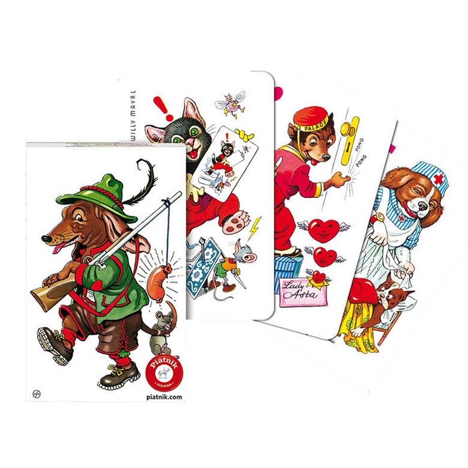 Piatnik  Spiele Schwarzer Peter Hundebilder 