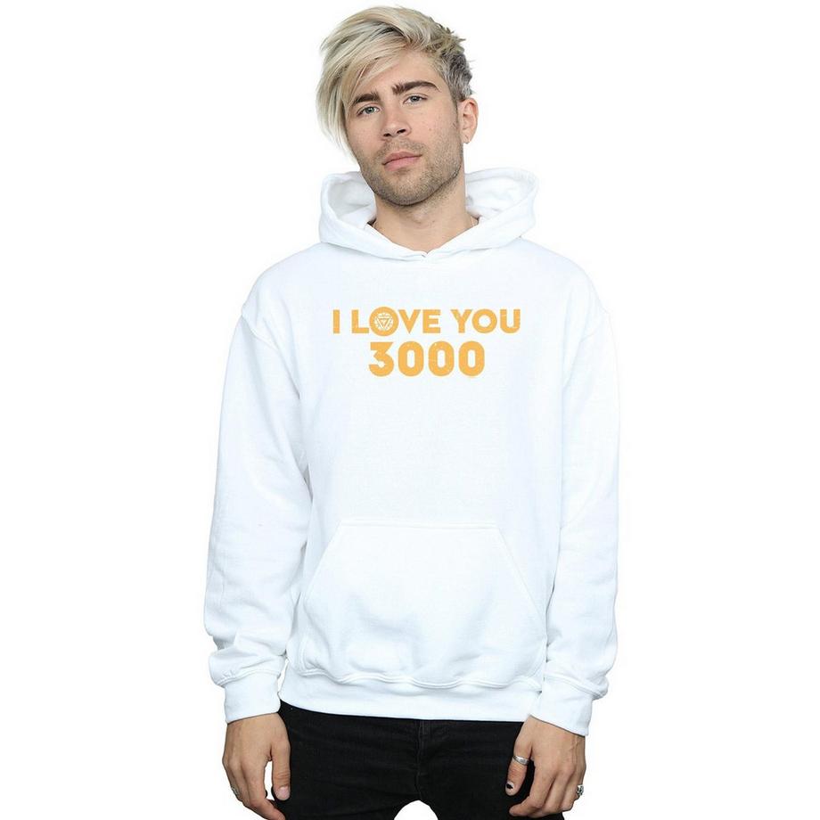 MARVEL Avengers Endgame I Love You 3000 Arc Reactor Felpa con Cappuccio  