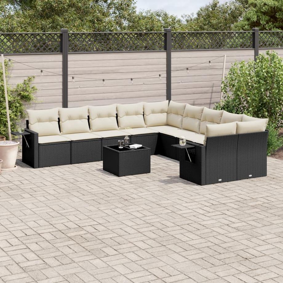 VidaXL Ensemble de canapés de jardin rotin synthétique  