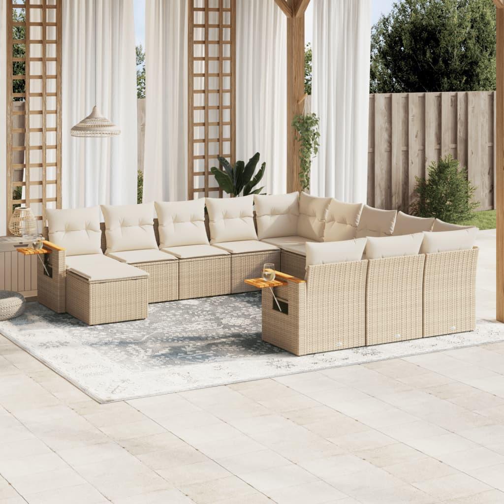 VidaXL set divano da giardino Polirattan  