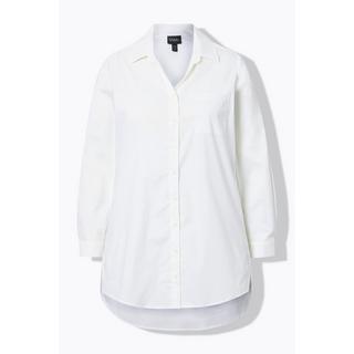 Ulla Popken Camicia Lunga Nastri Decorativi Collo Camicia Scollo a V Manica Lunga  