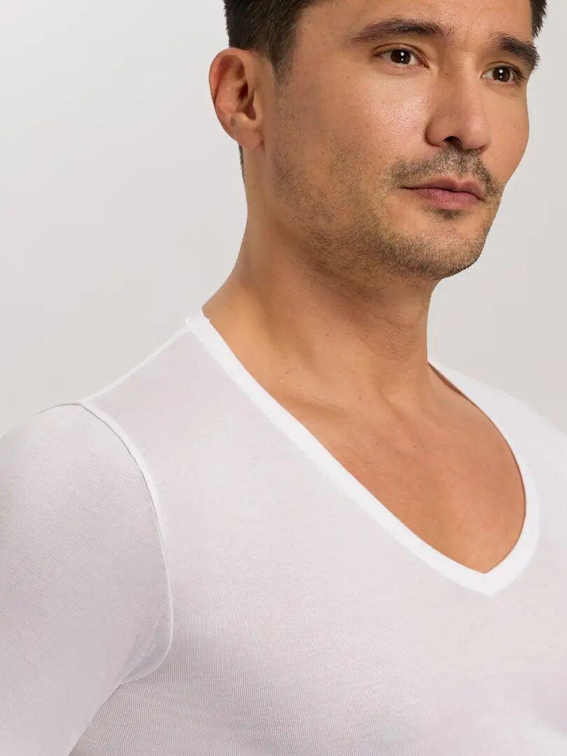 HANRO Cotton Pure V-Neck Shirt  