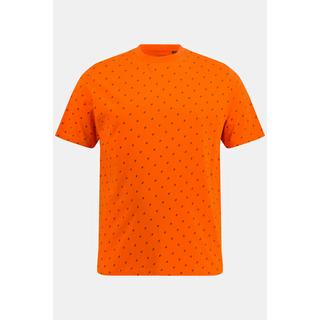 JP1880  Maglia del pigiama con stampa minimalista, scollo a girocollo e mezze maniche 