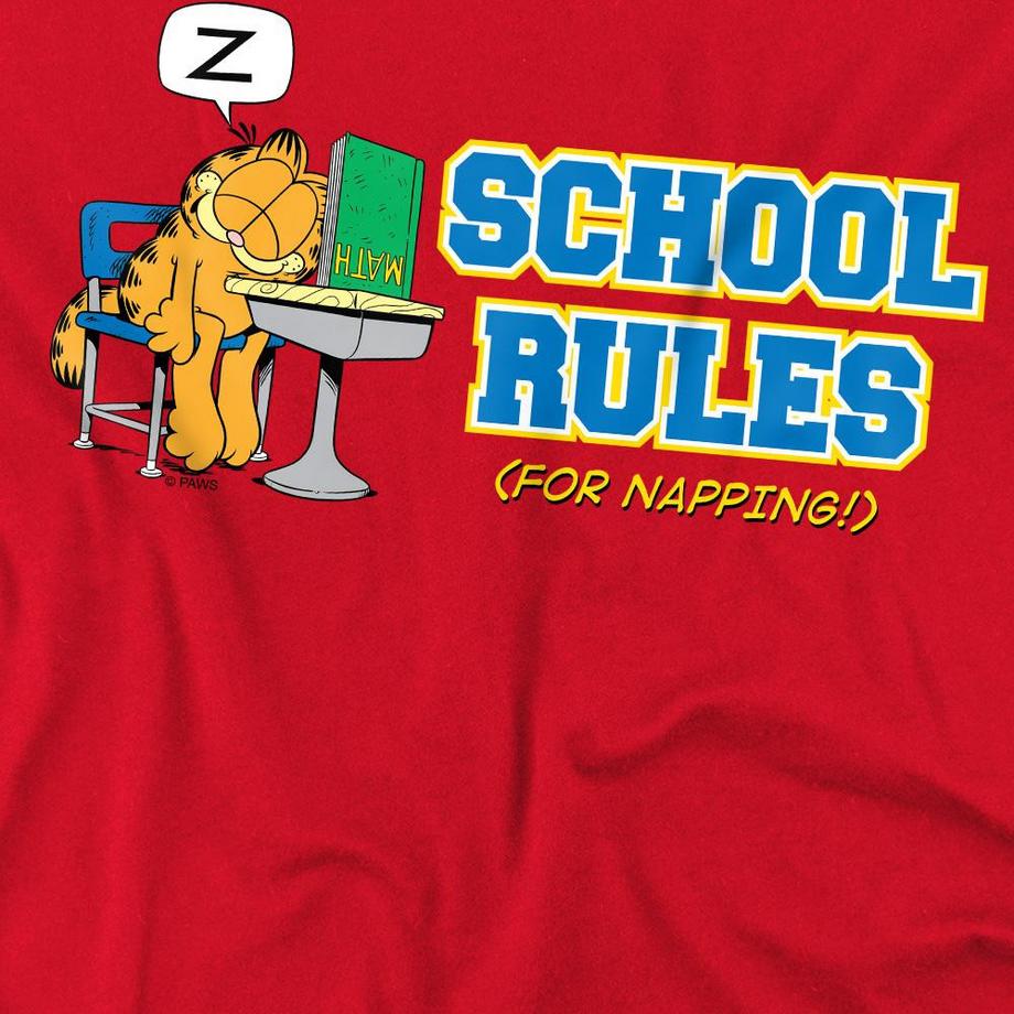 Garfield  School Rules Maglietta 