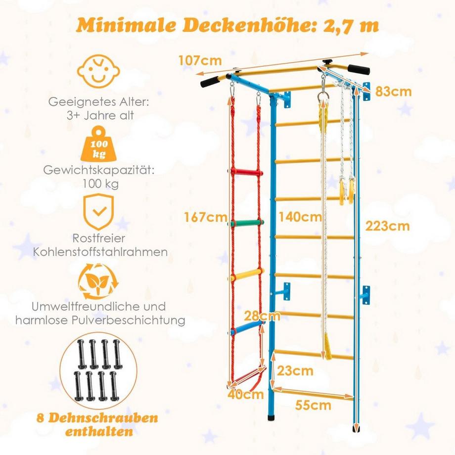 B2X  Mur d'escalade pour enfants, équipement de sport à domicile pour enfants 