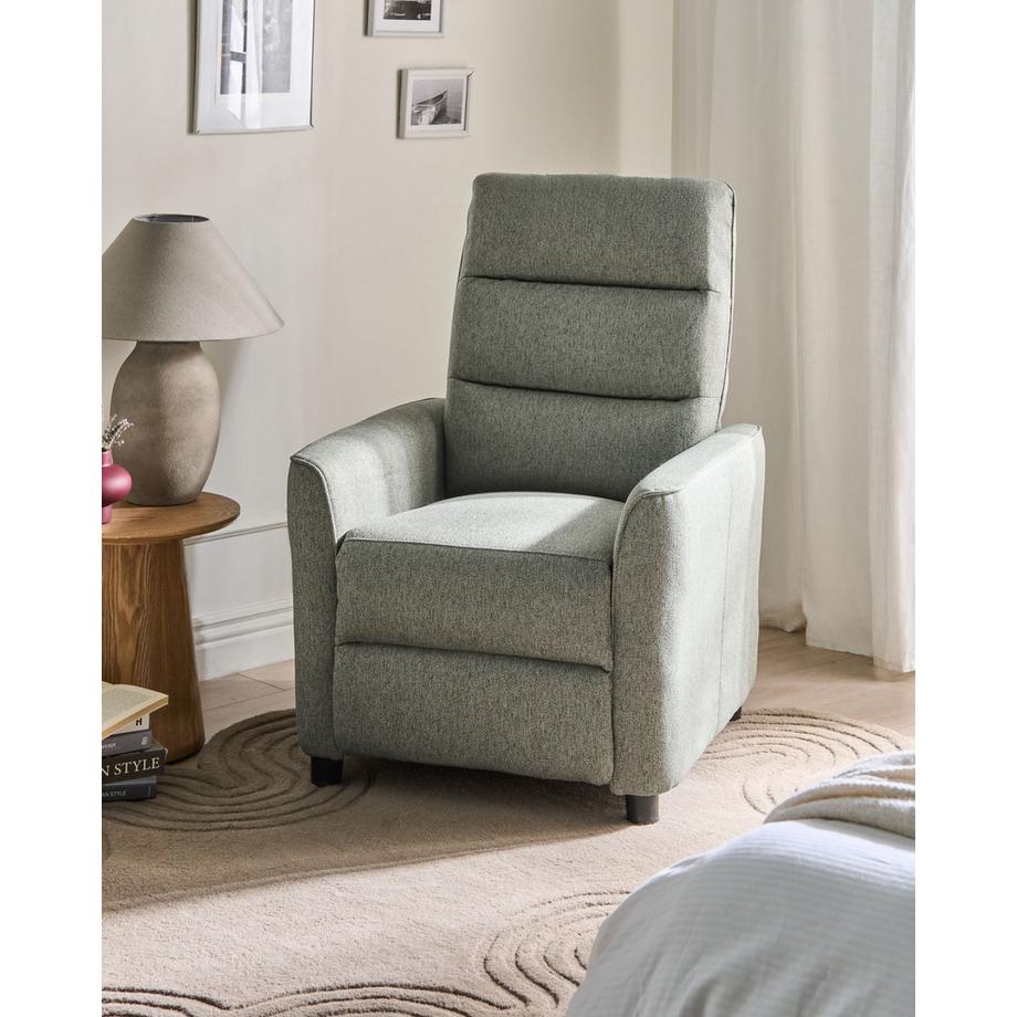 Beliani Fauteuil inclinable en Tissu Minimaliste SANDE  