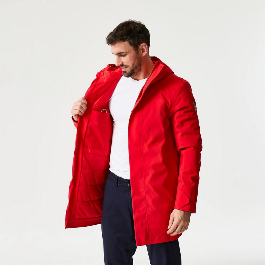 TRIBORD  Veste de voile imperméable longue chaude coupe-vent homme, 500 rouge 