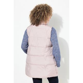 Ulla Popken Gilet matelassé avec boutons-pression latéraux et col chemise  