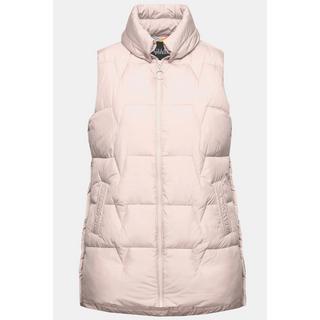 Ulla Popken Gilet matelassé avec boutons-pression latéraux et col chemise  