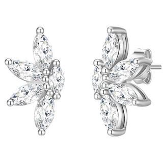 Glanzstücke München  Femme Puces d'oreilles en argent Fleur 