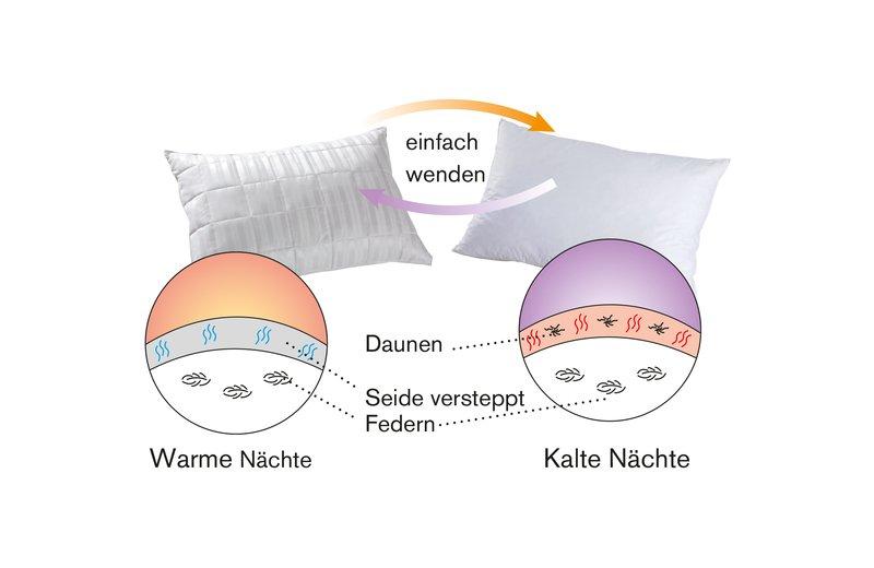 DOR 3-Kammer-Kissen adjustable Daunen/Federn, CLIMACHANGE  