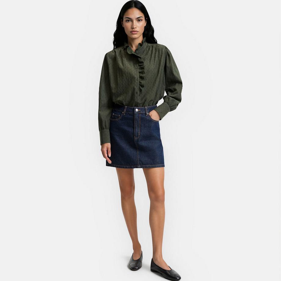 La Redoute Collections Chemise à manches longues col victorien brodé  