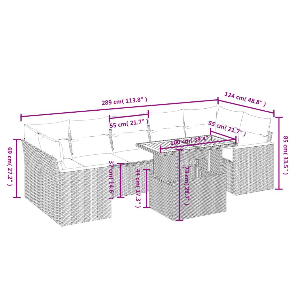 VidaXL Garten sofagarnitur poly-rattan  