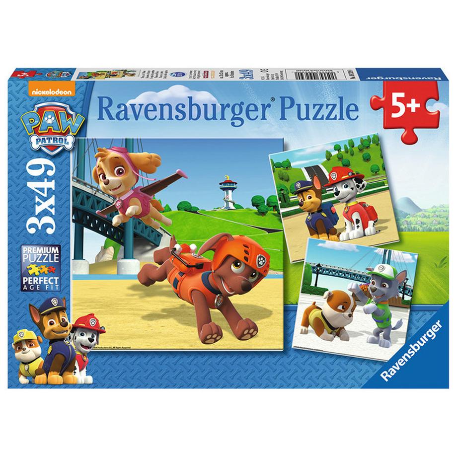 Ravensburger  Puzzle Team auf 4 Pfoten (3x49) 