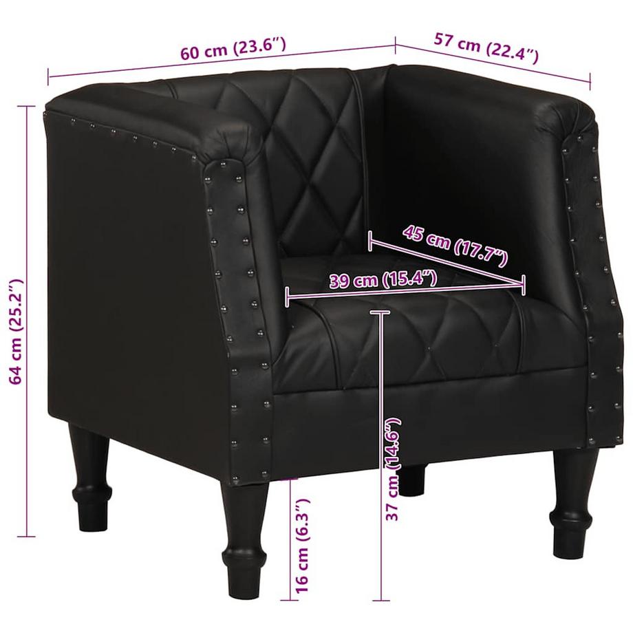 VidaXL Fauteuil cuir  