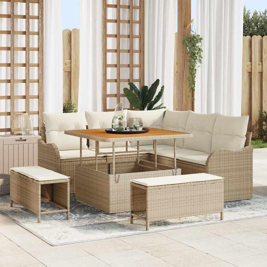 VidaXL Set da Giardino Polyrattan  
