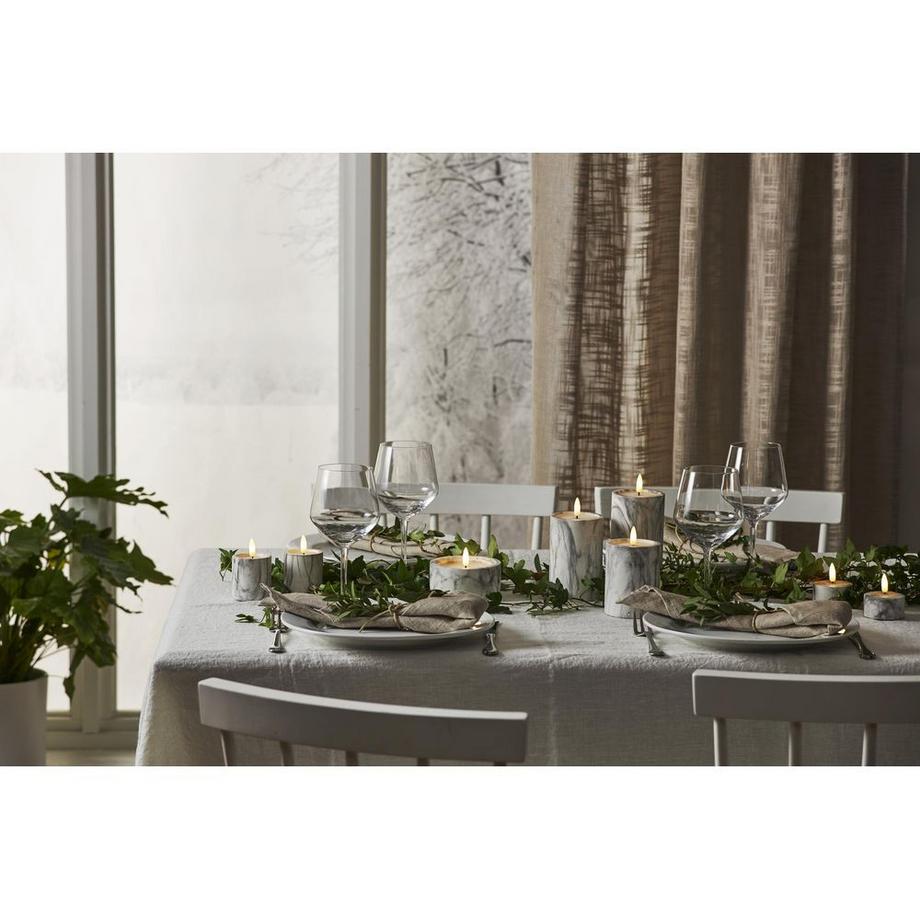 B2X LED-Wärmelicht 2er-Pack Marmor mit Timer  